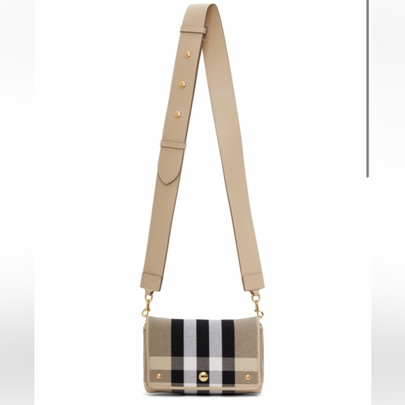 Burberry Handbags - Burberry Checkered and Leather Crossbody Bag